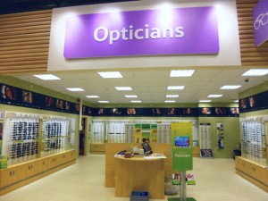 Optician's at Tesco Extra, Gateshead (17 May 2013). Photograph by Graham Soult