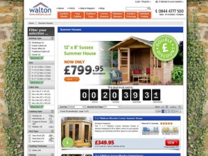 Typical category page on the Waltons website (24 Jun 2013)