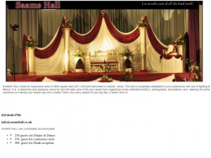 Saam's Function Hall homepage (8 Jul 2013)