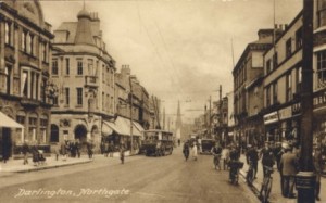 Undated postcard showing original Woolworths (far left) in Darlington's Northgate