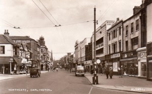 Valentine's postcard of Northgate, Darlington, in about 1945