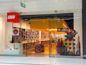 Lego Store frontage in Manchester's Arndale Centre (1 Jul 2013). Photograph by Graham Soult
