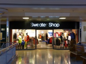 Recently opened Sweater Shop at Intu Metrocentre (6 Nov 2013). Photograph by Graham Soult