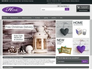 Screenshot of Home Decor Company website (2 Dec 2013)
