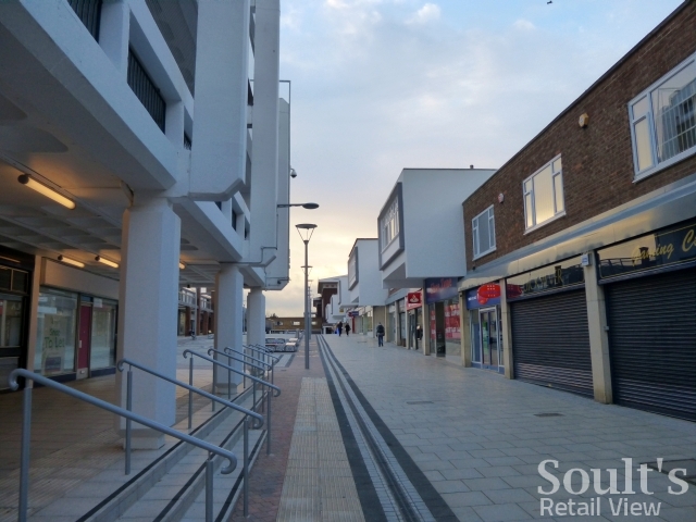 Revamped streetscape in Newton Aycliffe (5 Jan 2014). Photograph by Graham Soult