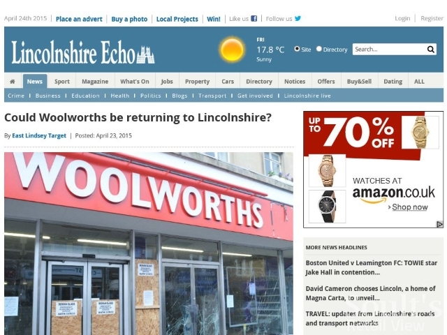 The now-deleted Lincolnshire Echo coverage