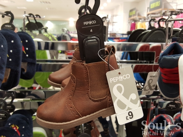 Kids' shoes for £9 in Pep&Co, Kettering (25 Jun 2015). Photograph by Graham Soult