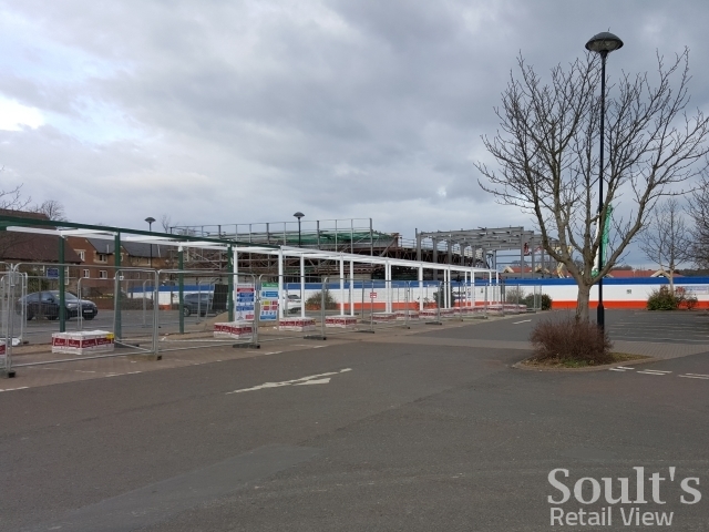Dransfield's redevelopment of former Morrisons site in Morpeth (21 Mar 2016). Photograph by Graham Soult