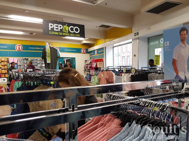 Pep&Co inside Poundland in Woolwich (29 Mar 2017). Photograph by Graham Soult