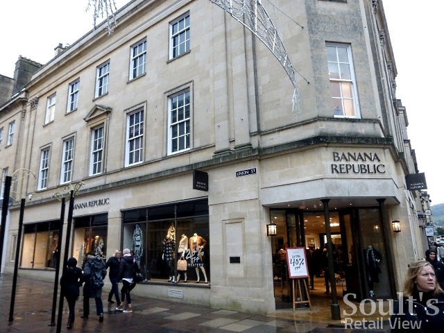 Banana Republic in Bath - now closed, and premises occupied by Cos (24 Oct 2015). Photograph by Graham Soult