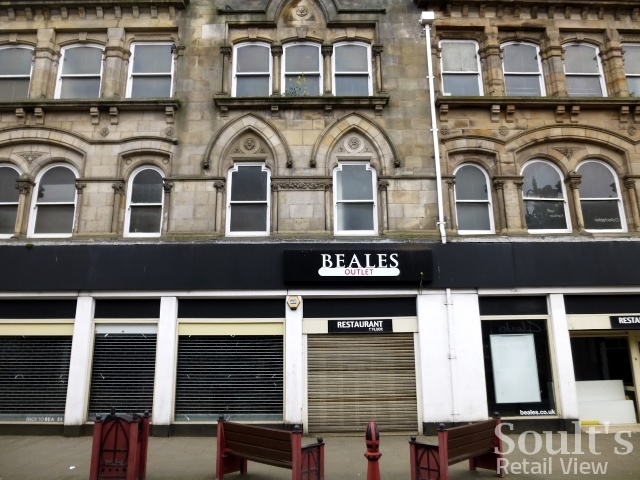 Former Beales in Bishop Auckland (11 Apr 2017). Photograph by Graham Soult