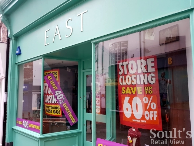 East store in Durham closing down (27 Mar 2018). Photograph by Graham Soult
