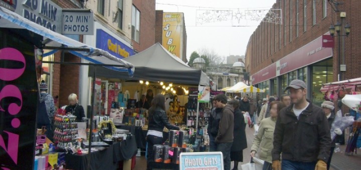 Tamworth Market (24 Dec 2009). Photograph by Graham Soult