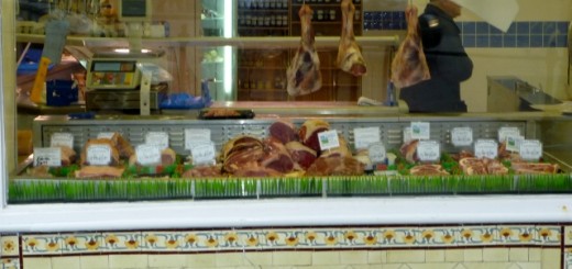 Butchers shop in Barnard Castle (6 March 2010). Photograph by Graham Soult