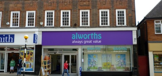 The now-closed Alworths in Amersham (14 May 2010). Photograph by Graham Soult