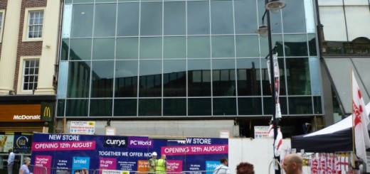 Upcoming PC World and Currys store in Northumberland Street, Newcastle (25 Jun 2010). Photograph by Graham Soult