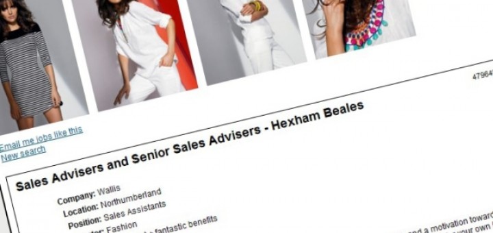 Job ad for Wallis in Hexham