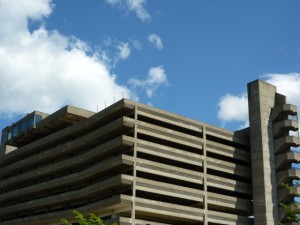Gateshead's Get Carter car park (28 May 2010). Photograph by Graham Soult