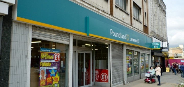 Poundland store, Gateshead (21 Sep 2010). Photograph by Graham Soult