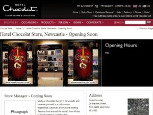 Hotel Chocolat website (2 Nov 2010)
