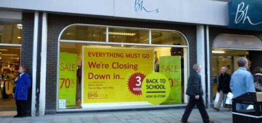 Closing down sale at BHS Newcastle (14 Jan 2011). Photograph by Graham Soult
