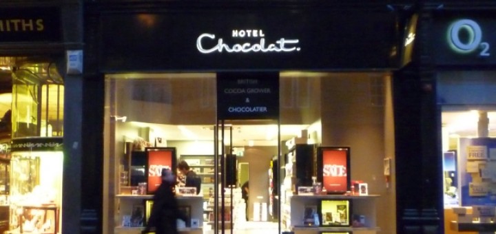Hotel Chocolat, Blackett Street, Newcastle (12 Jan 2011). Photograph by Graham Soult