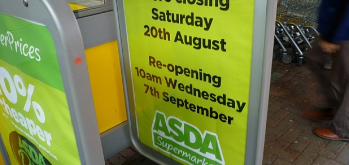 Notice at Netto North Shields (8 Aug 2011). Photograph by Graham Soult