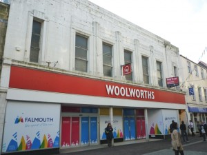 Former Woolworths, Falmouth (19 Feb 2011). Photograph by Graham Soult