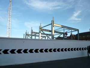 Start of construction at Trinity Square, Gateshead (4 Nov 2011). Photograph by Graham Soult