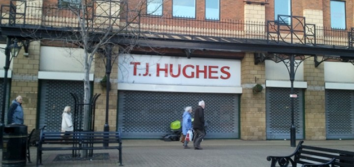 Ex-TJ Hughes in Middlesbrough, prior to reoccupation by Metro Outlet (5 Jan 2012). Photograph by Graham Soult