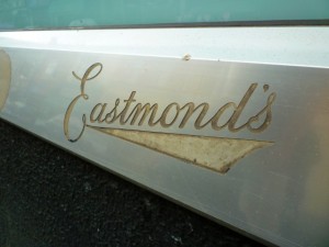Eastmond's logo, Banbury's, Tiverton (9 Sep 2011). Photograph by Graham Soult