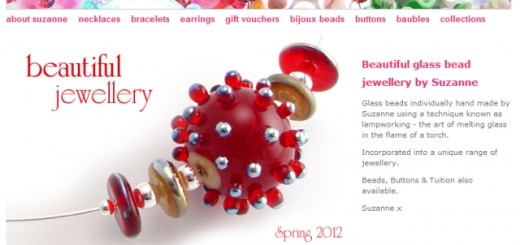 Screenshot of Suzanne Jewellery website (30 Aug 2012)