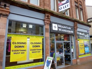 Existing Mountain Warehouse store in Scotch Street, Carlisle (13 Feb 2013). Photograph by Graham Soult