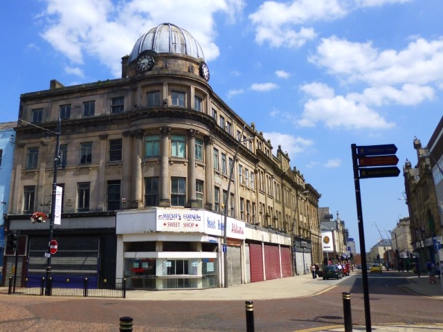 A stunning but poorly maintained building at Mackies Corner, Sunderland (6 Jul 2013). Photograph by Graham Soult