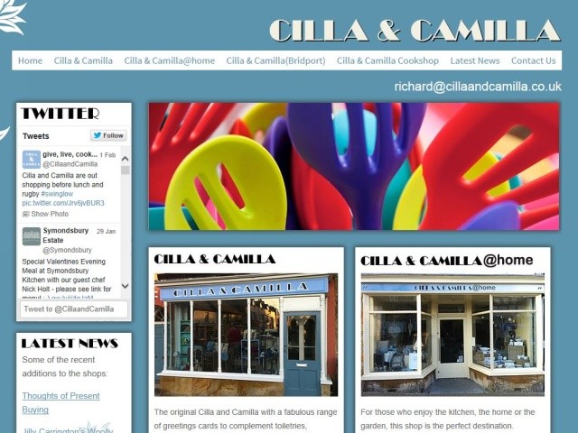 Cilla and Camilla website (2 Feb 2014)