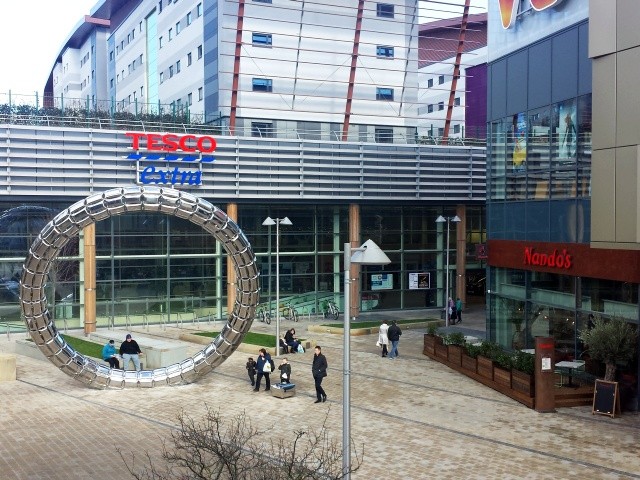 Halo sculpture at Trinity Square, Gateshead (20 Feb 2014). Photograph by Graham Soult