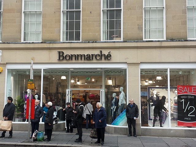 Relocated Bonmarché in Grainger Street, Newcastle (3 Apr 2014). Photograph by Graham Soult
