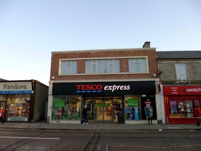 Tesco Express, Troon (former Woolworths) (21 Nov 2012). Photograph by Graham Soult