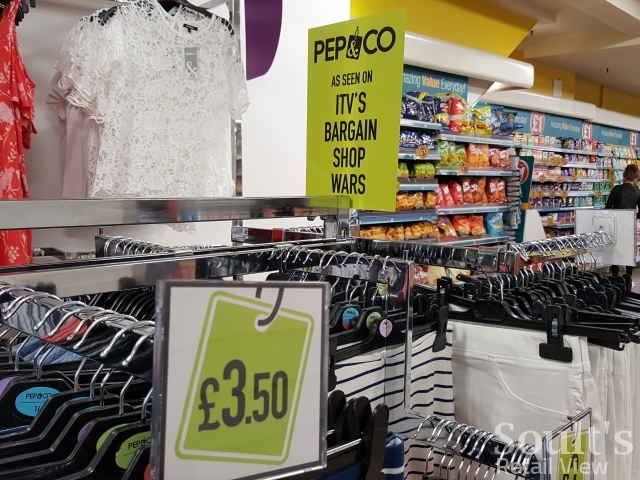 Pep&Co inside Poundland in Woolwich (29 Mar 2017). Photograph by Graham Soult